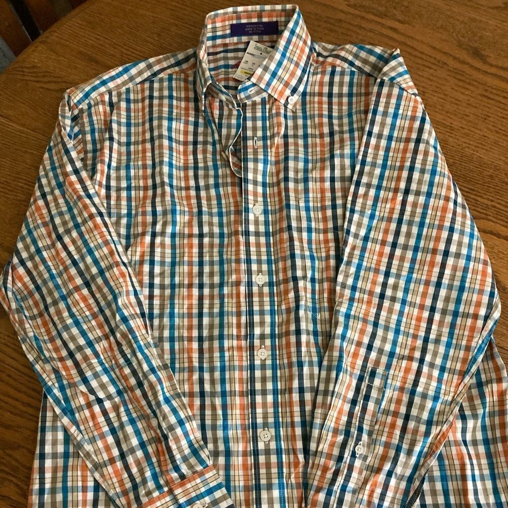 Mens Alan Flusser Long Sleeve Button Down Shirt NWT